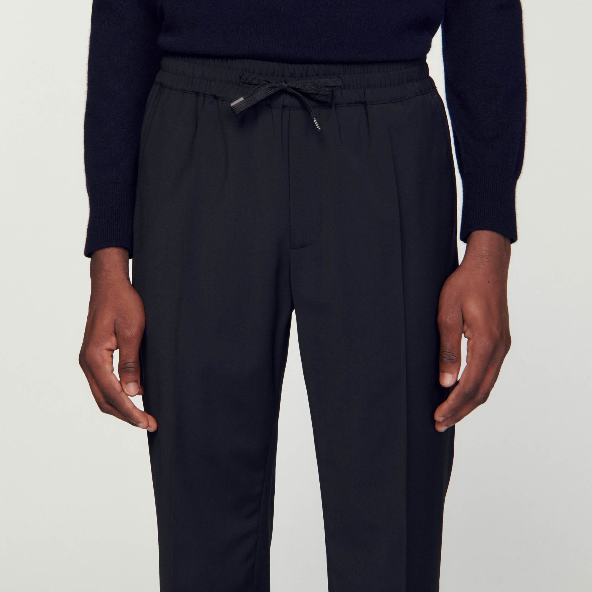 ELASTICATED STRAIGHT-LEG PANTS - 4