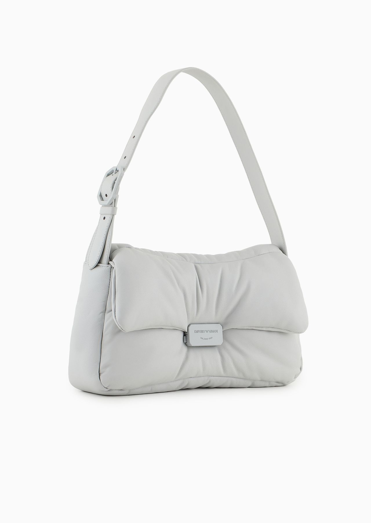 Oversized baguette shoulder bag in puffy nappa leather - 2