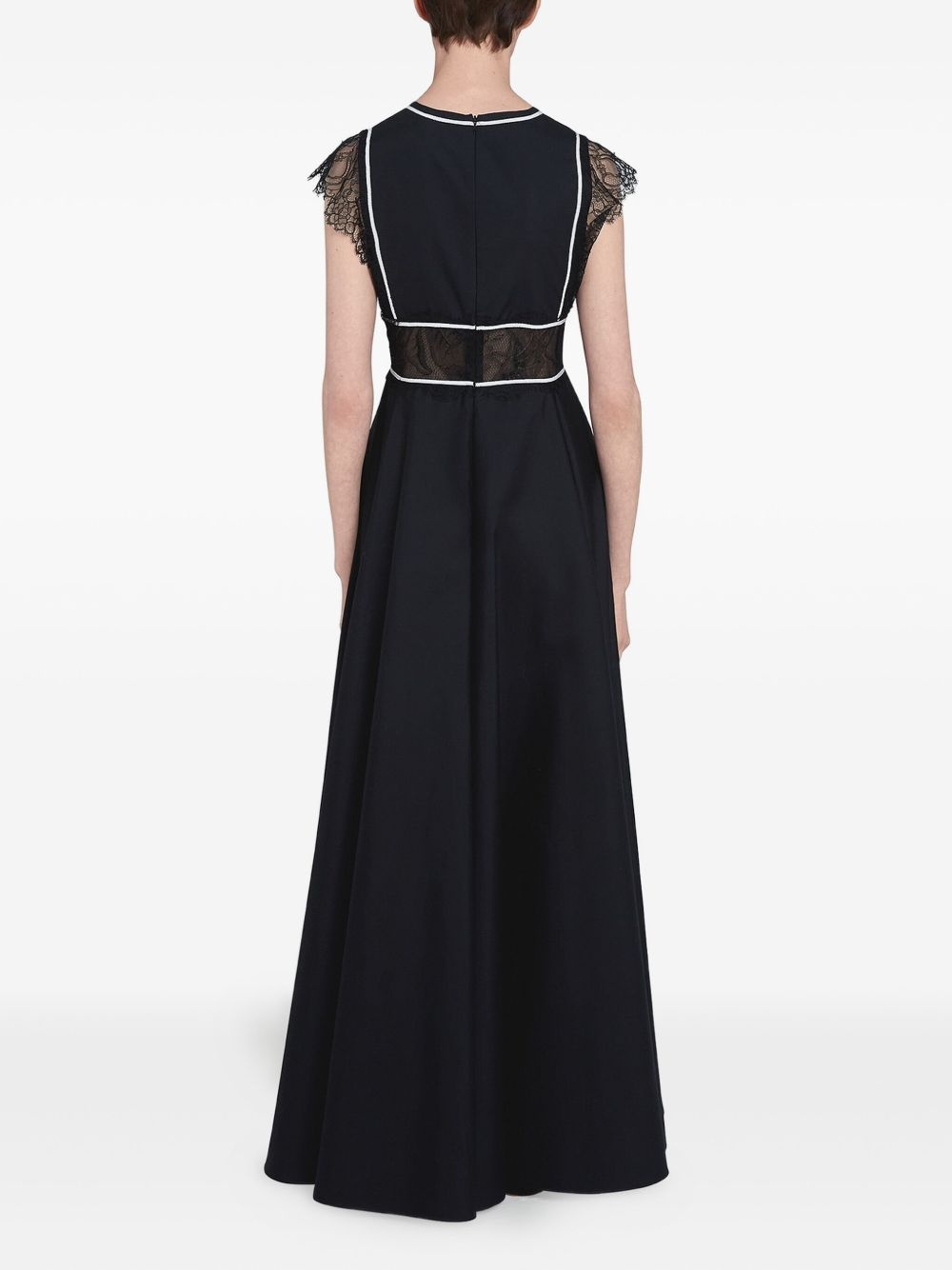 lace-insert dress - 5