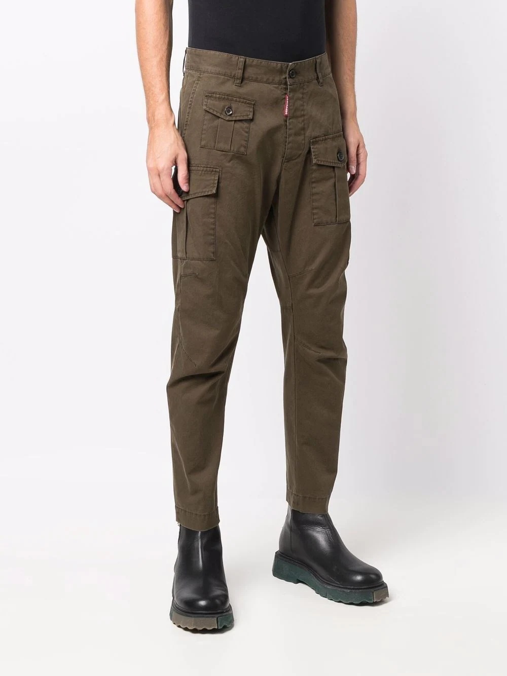 panelled cargo-pocket trousers - 3