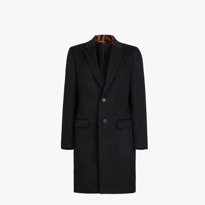 FENDI Black cashmere coat outlook