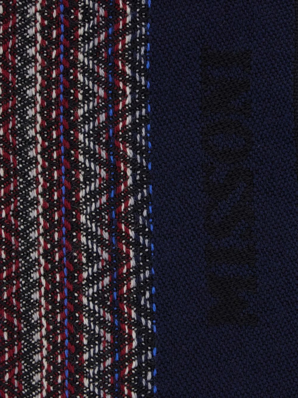 patterned fringed scarf - 2