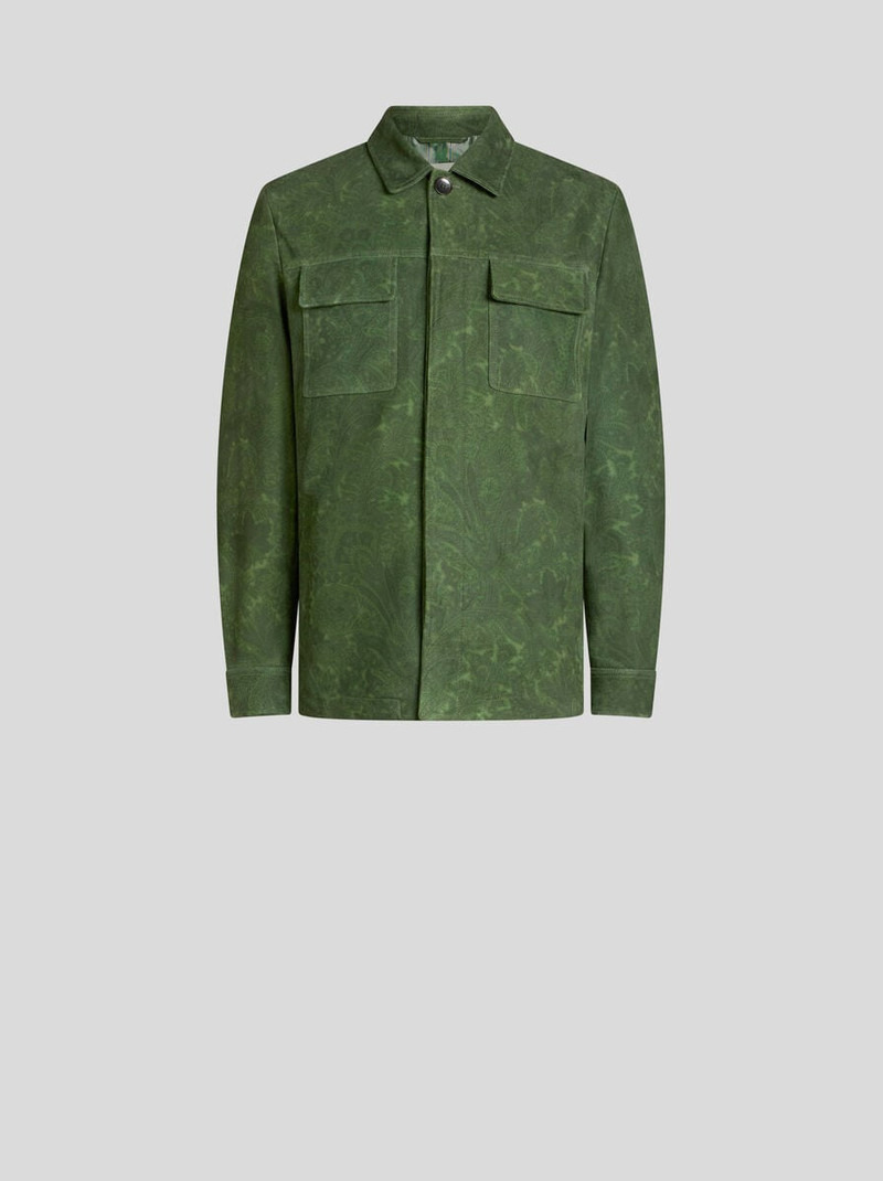 SUEDE JACKET WITH FLORAL PAISLEY MOTIF 1