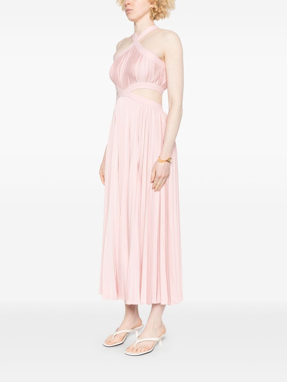 plissé-effect maxi skirt - 3