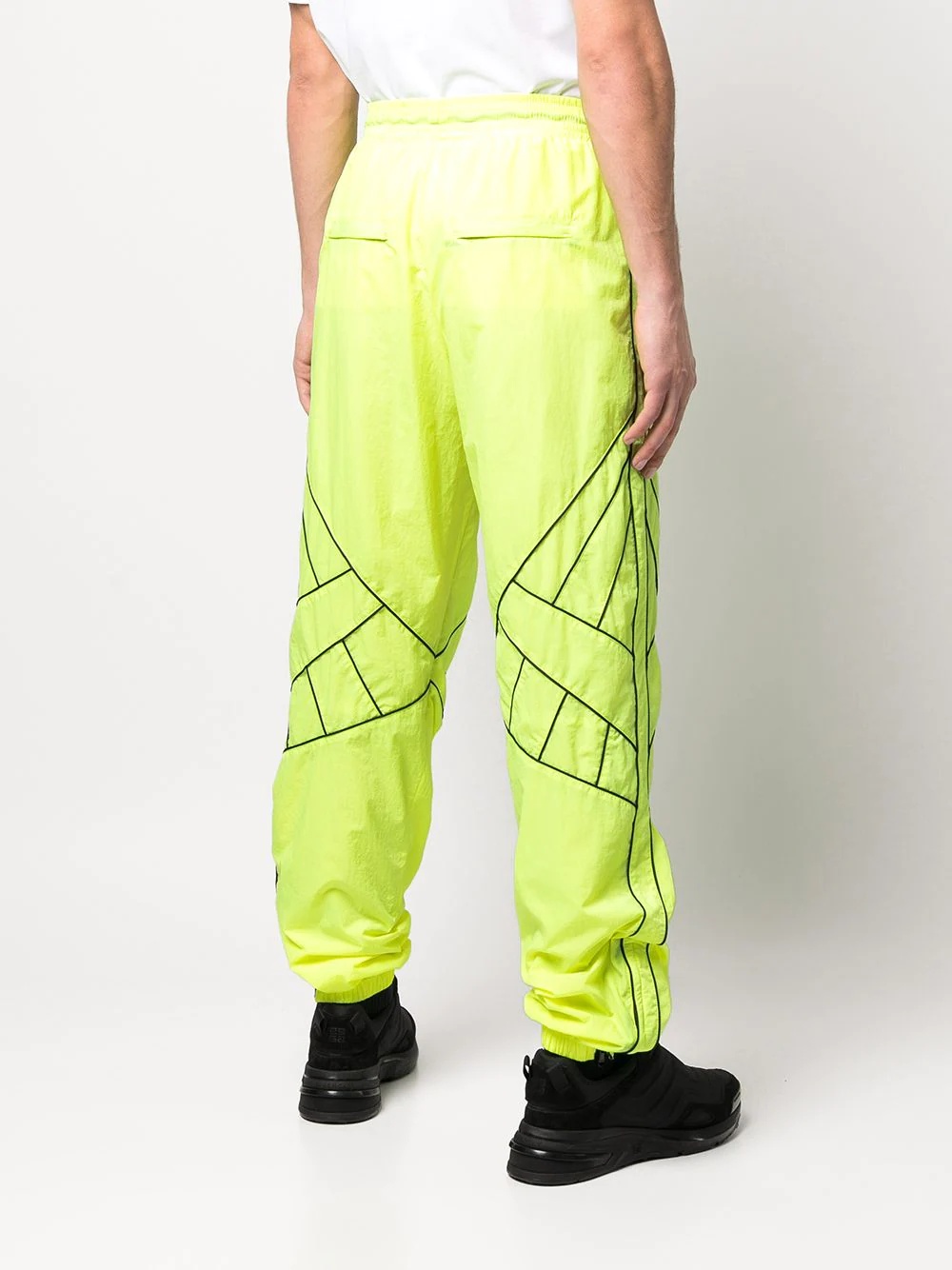 pipe-trim drawcord track pants - 5