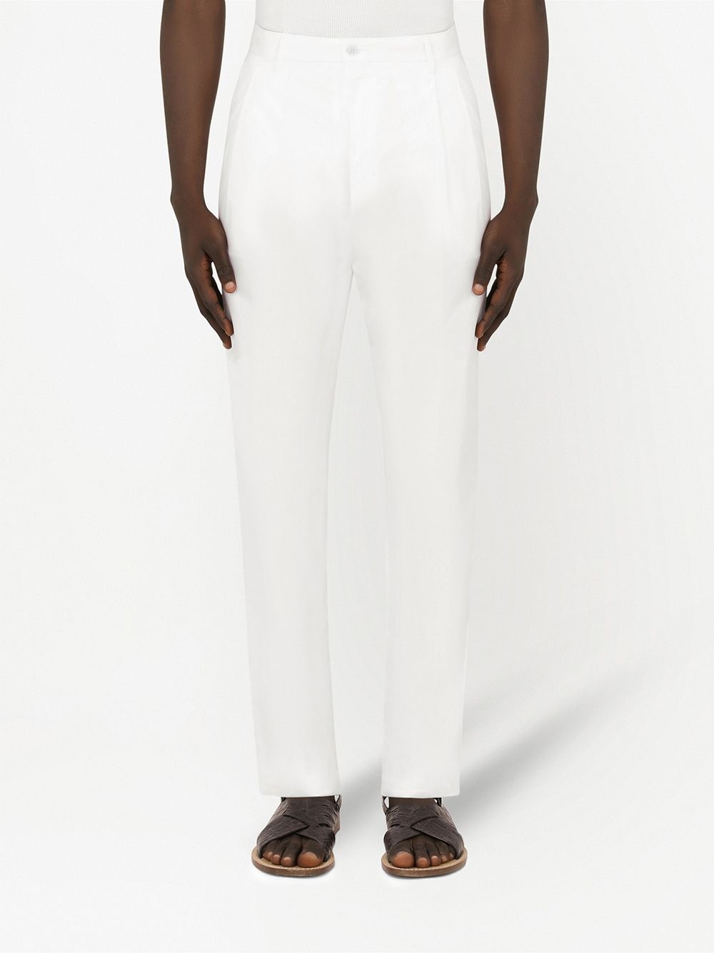 tailored straight-leg trousers - 3