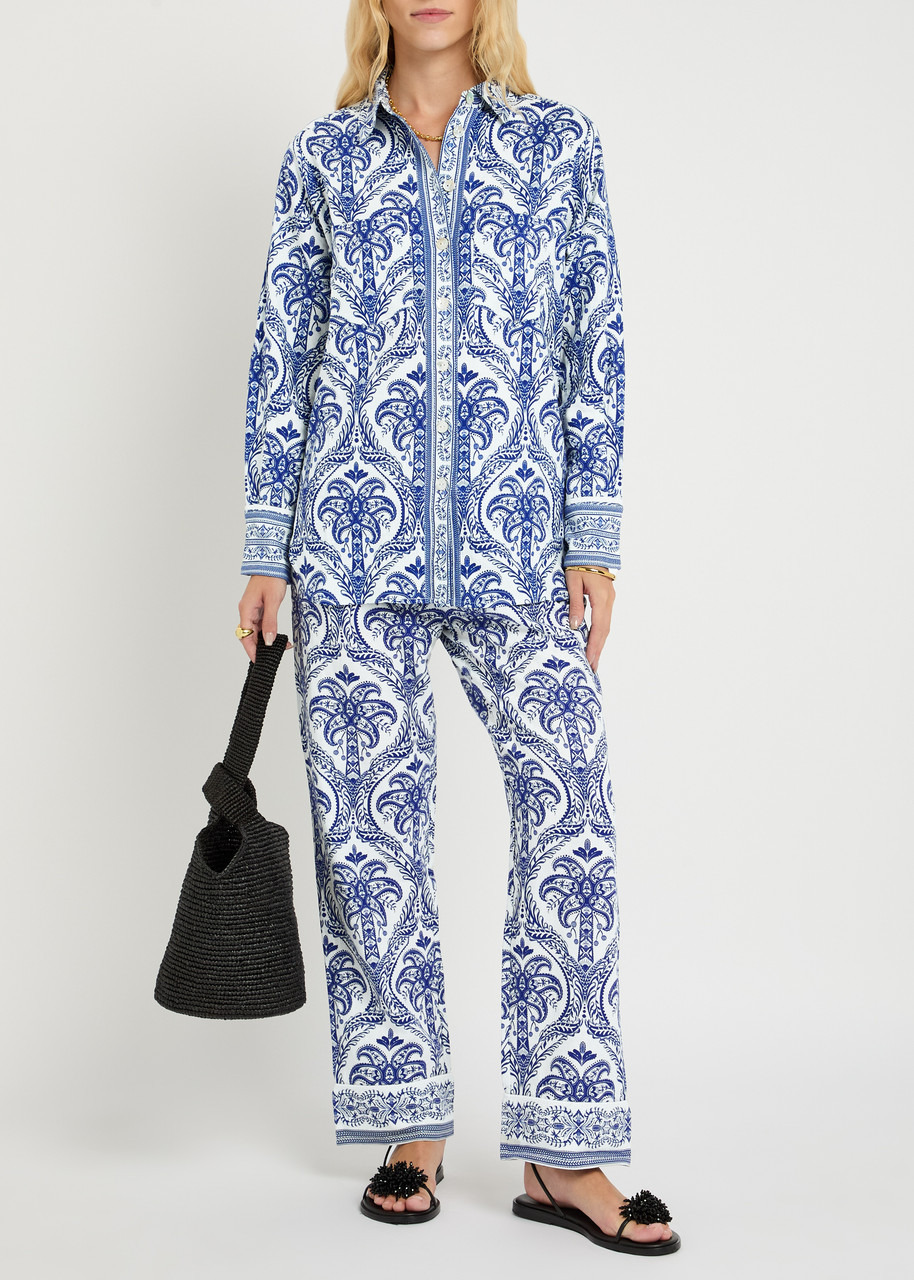 Farm Rio Tropical Printed Linen-blend Pyjama Shirt - 4