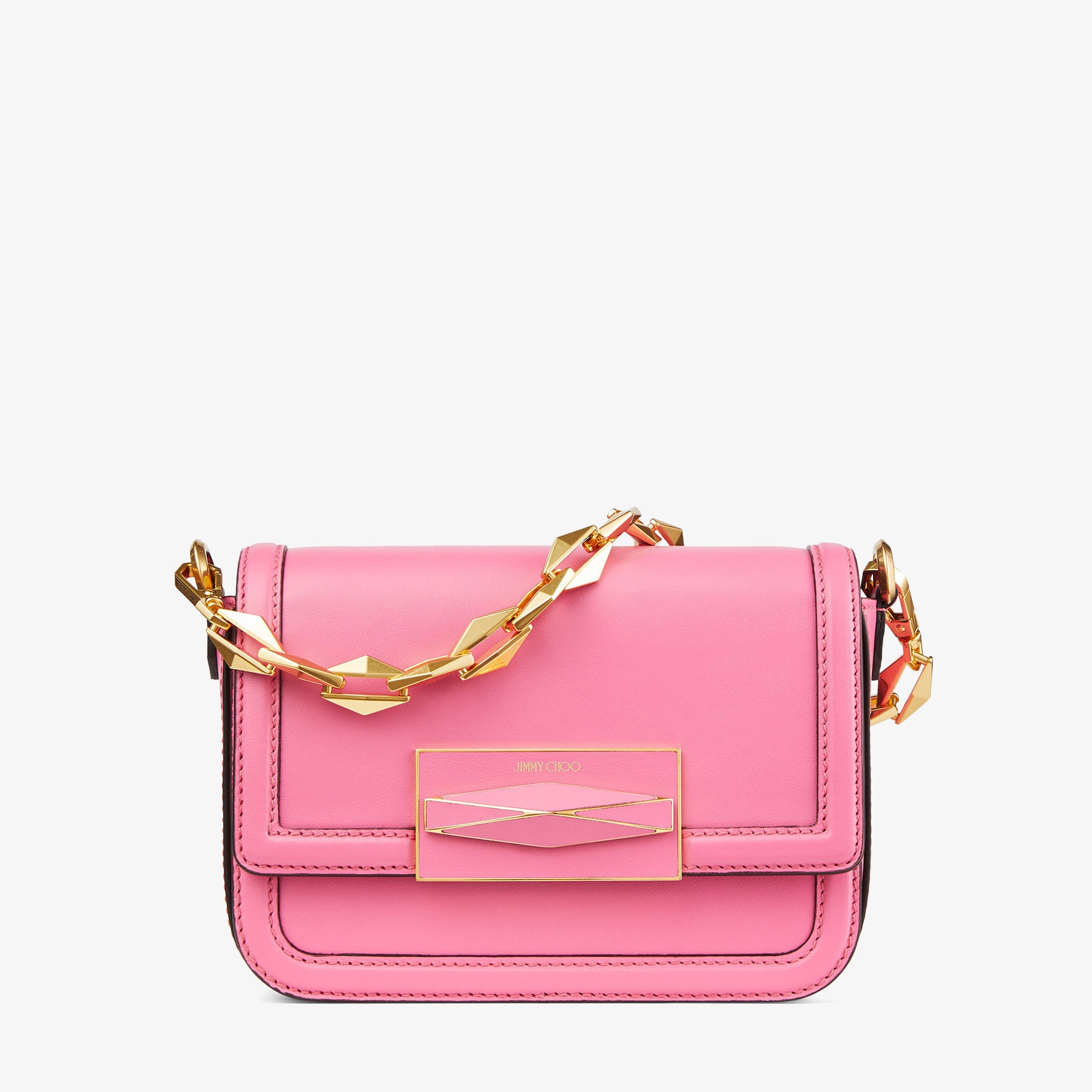 Diamond Crossbody
Candy Pink Smooth Calf Leather Top Handle Bag - 1