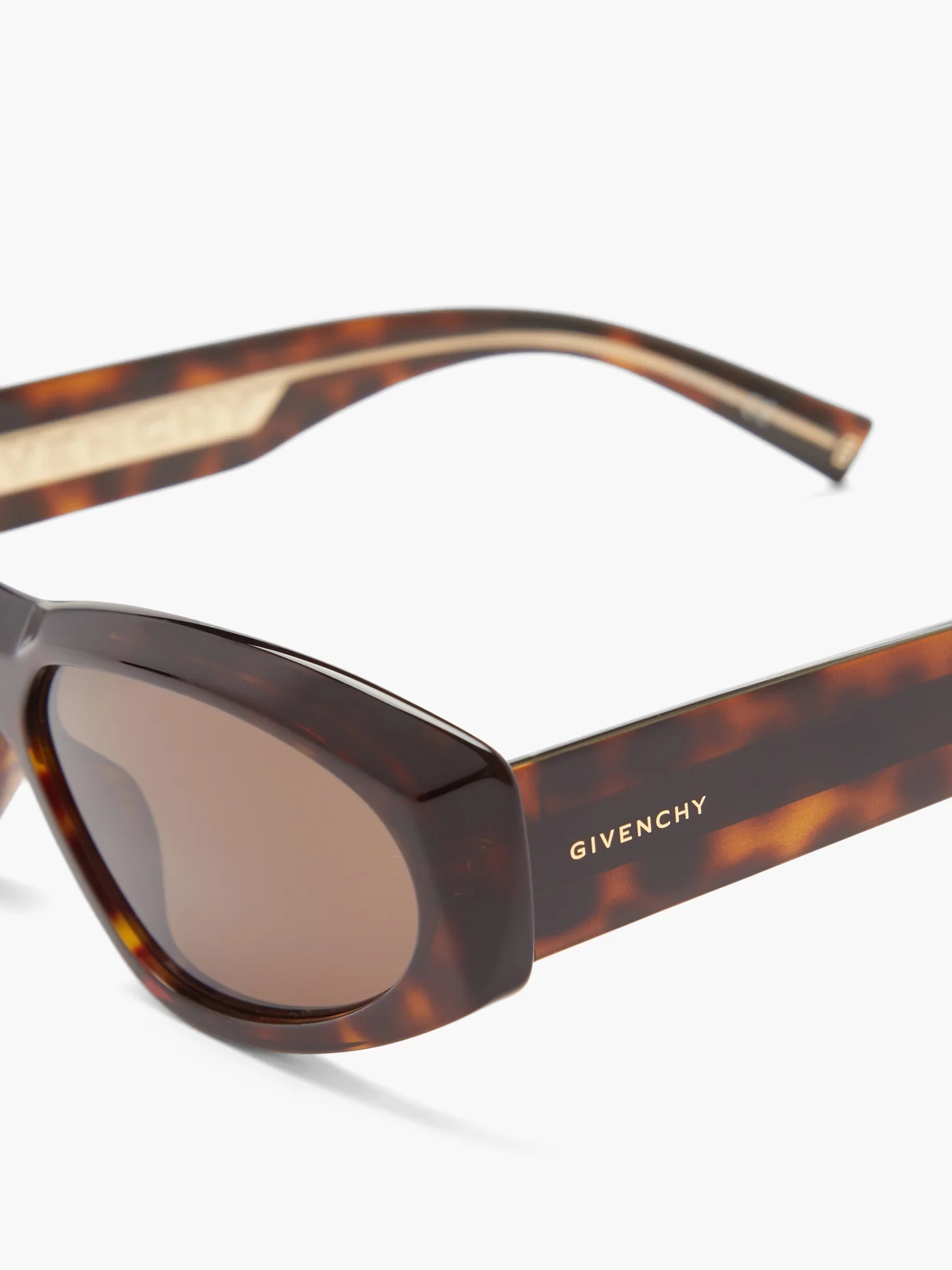 Wide-arm tortoiseshell acetate sunglasses - 2