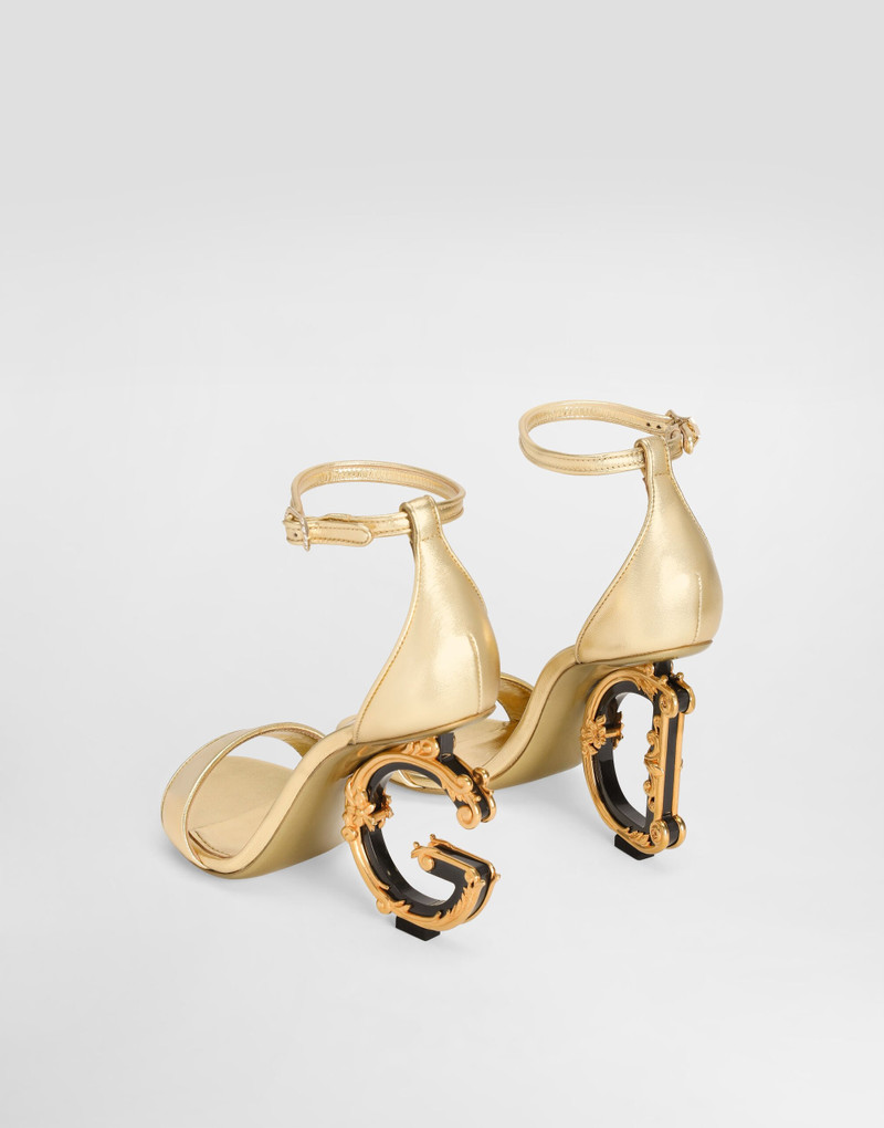 Dolce & Gabbana Nappa mordore sandals with baroque DG heel outlook