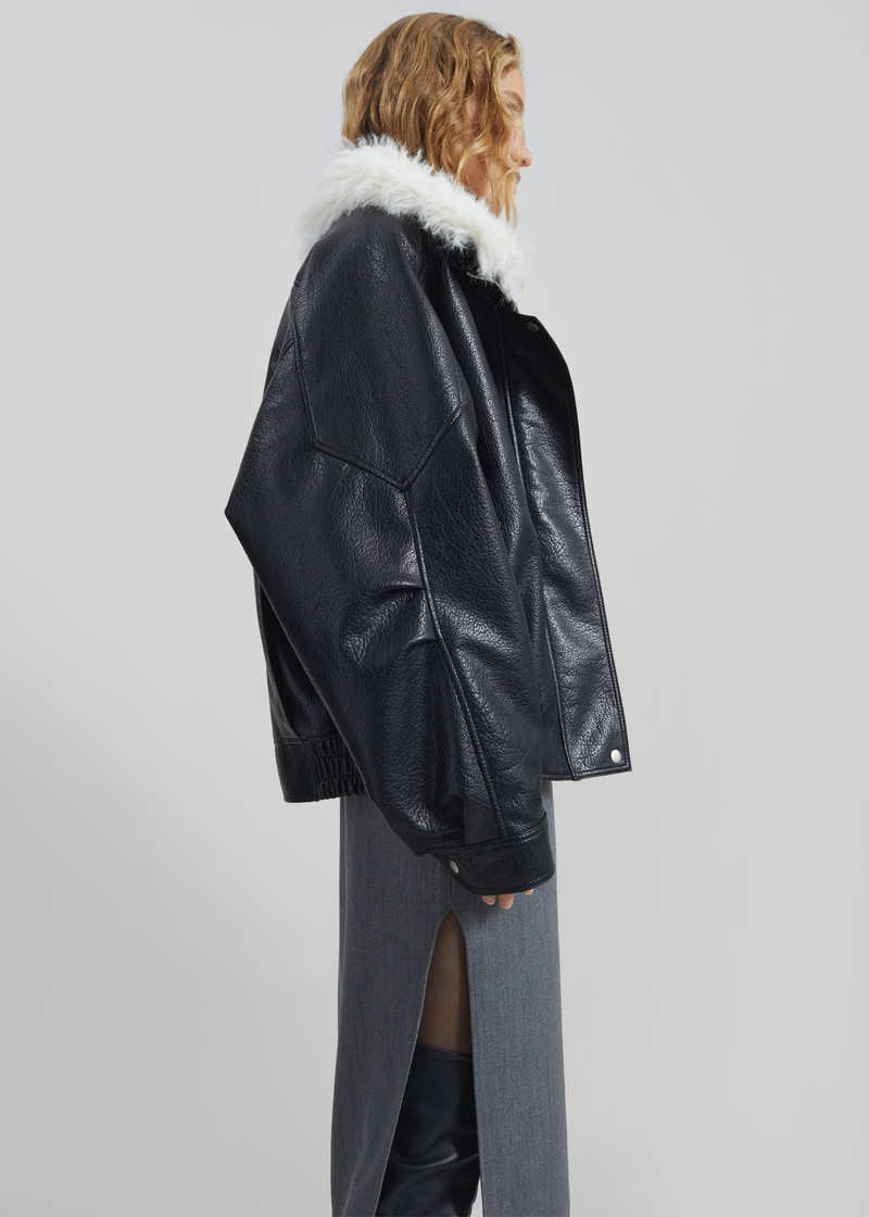 Gemonio Faux Leather Jacket - Black 6