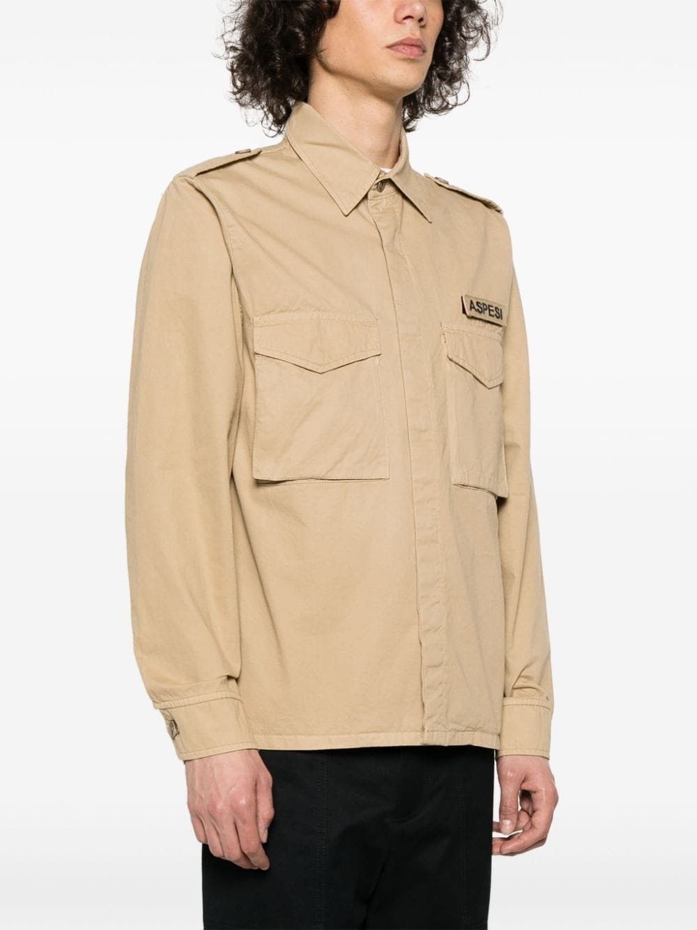 logo-patch shirt - 3