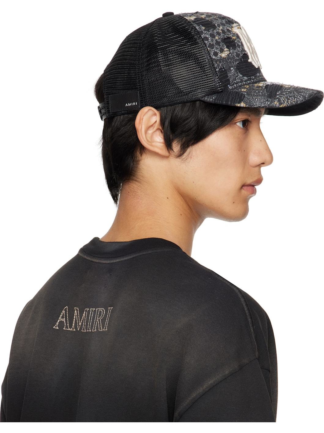 Black Bandana Repair Trucker Cap - 3