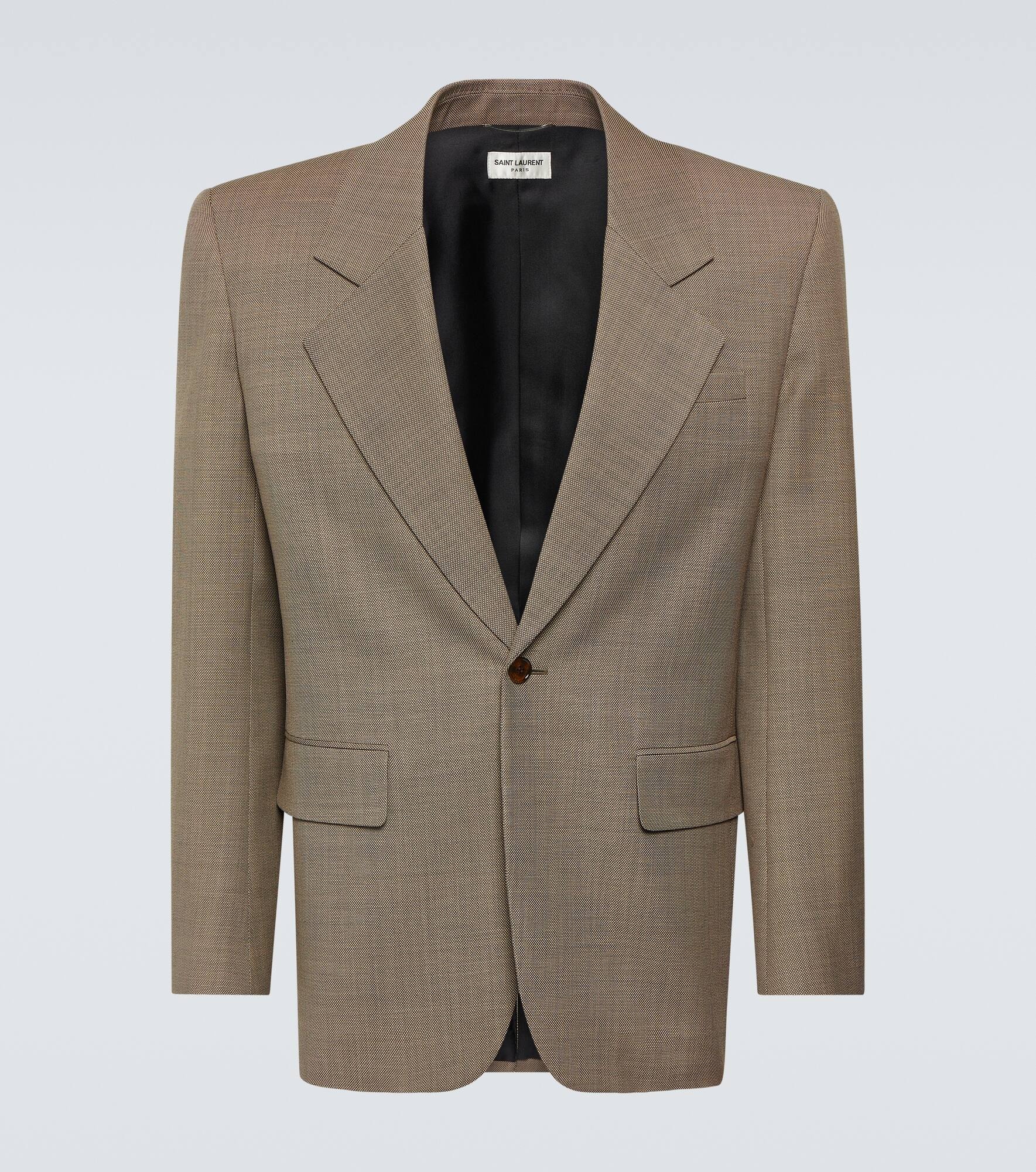 【送料&関税込】Saint Laurent Single-breasted Wool Blazer Saint Laurent Checked single-breasted wool blazer Saint Laurent
