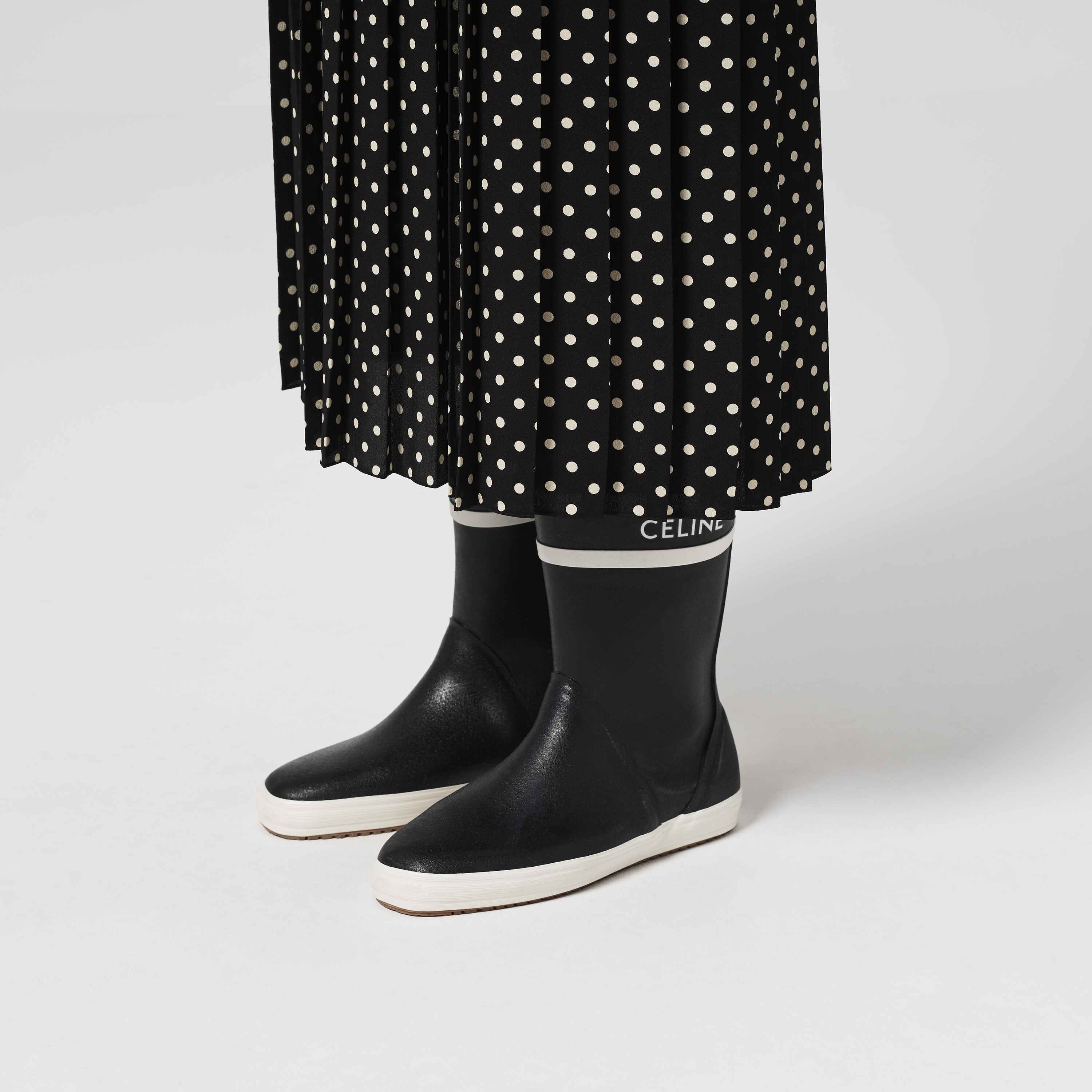 Flat Half Boot Les Bottes de Pont Celine in Natural Rubber - 5