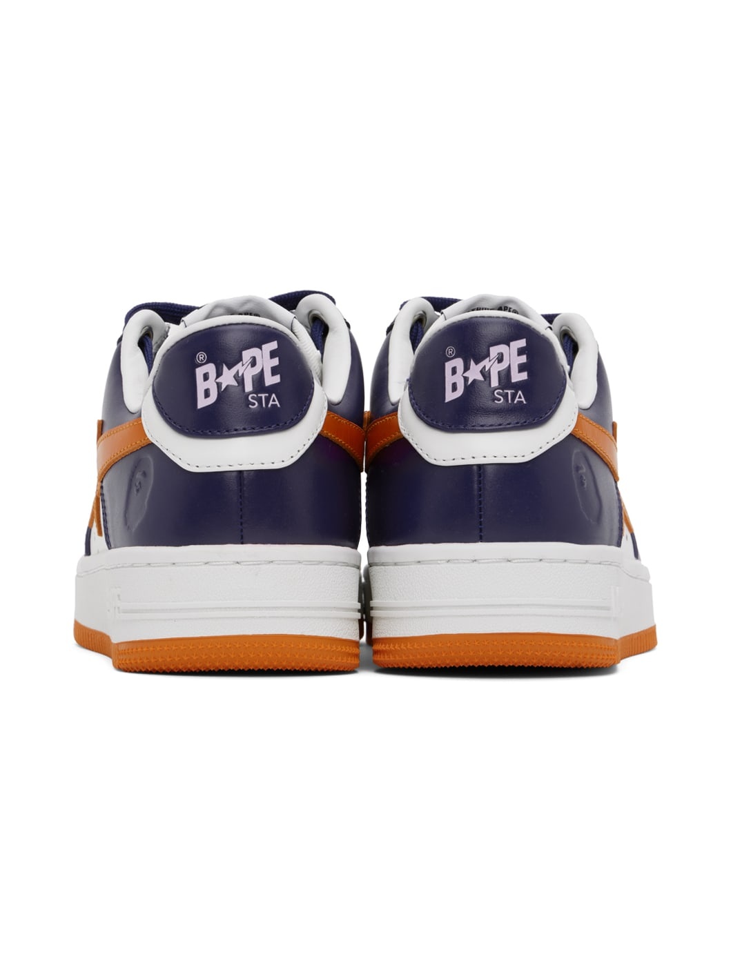 Navy & Orange Sta #3 Sneakers - 2