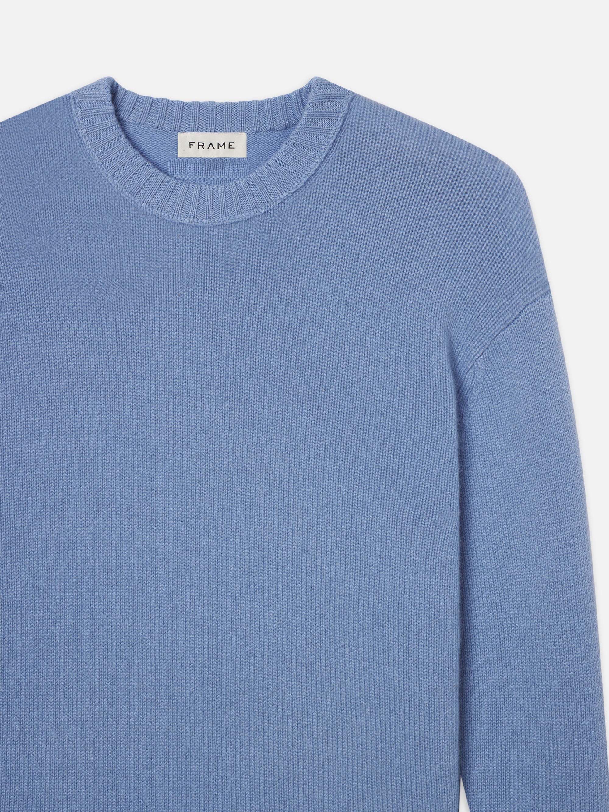Cashmere Crewneck Sweater in Smoky Blue - 3