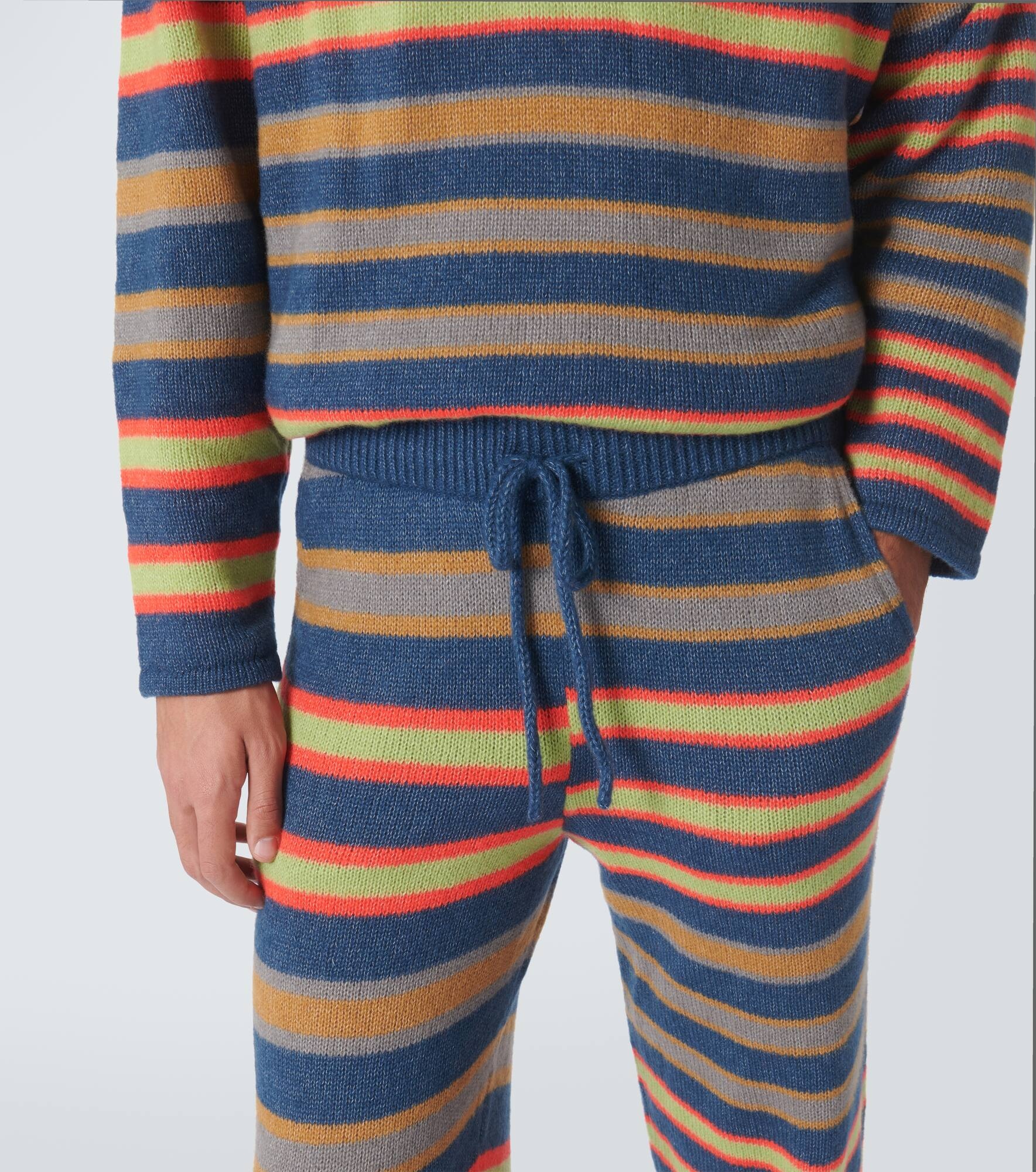 Leo striped cashmere and cotton pants - 5
