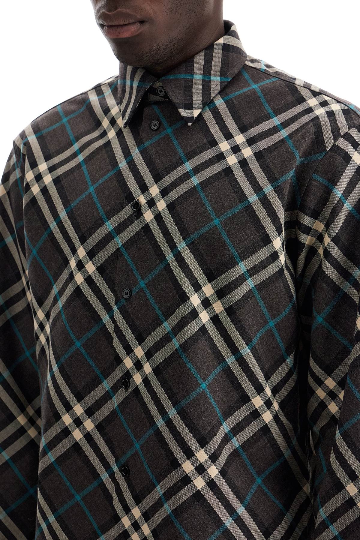 WOOL BLEND SHIRT WITH CHECK PATTERN - 5