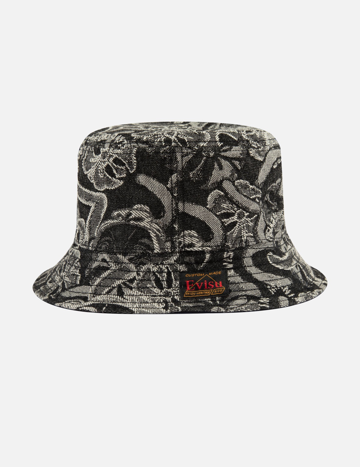 SEAGULL AND KAMON JACQUARD REVERSIBLE BUCKET HAT - 8