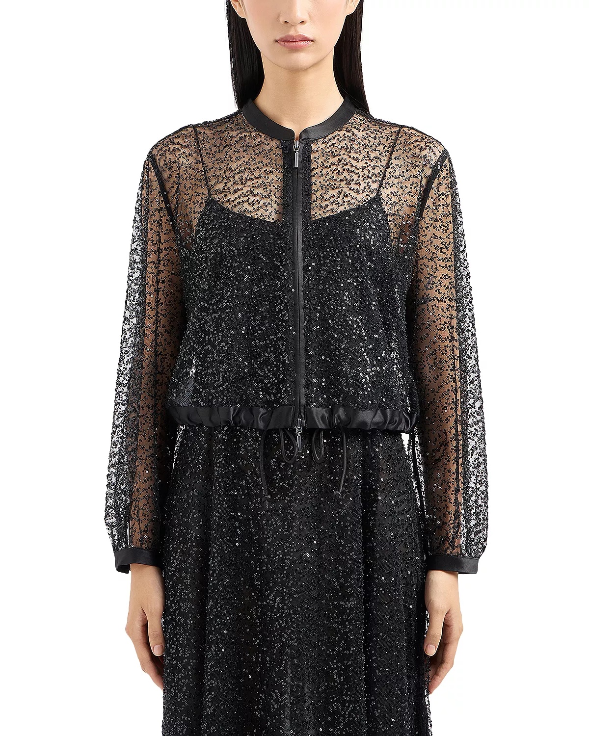 Sheer Sequin Jacket - 1