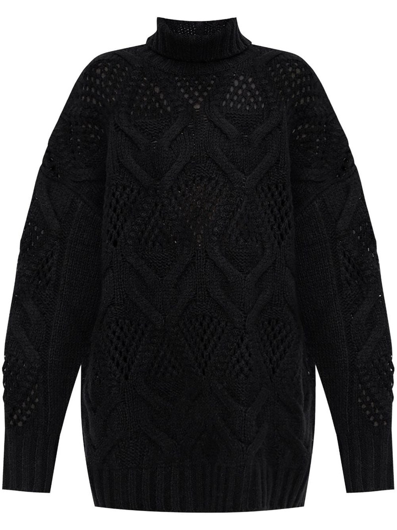diamond-knit maxi jumper 1