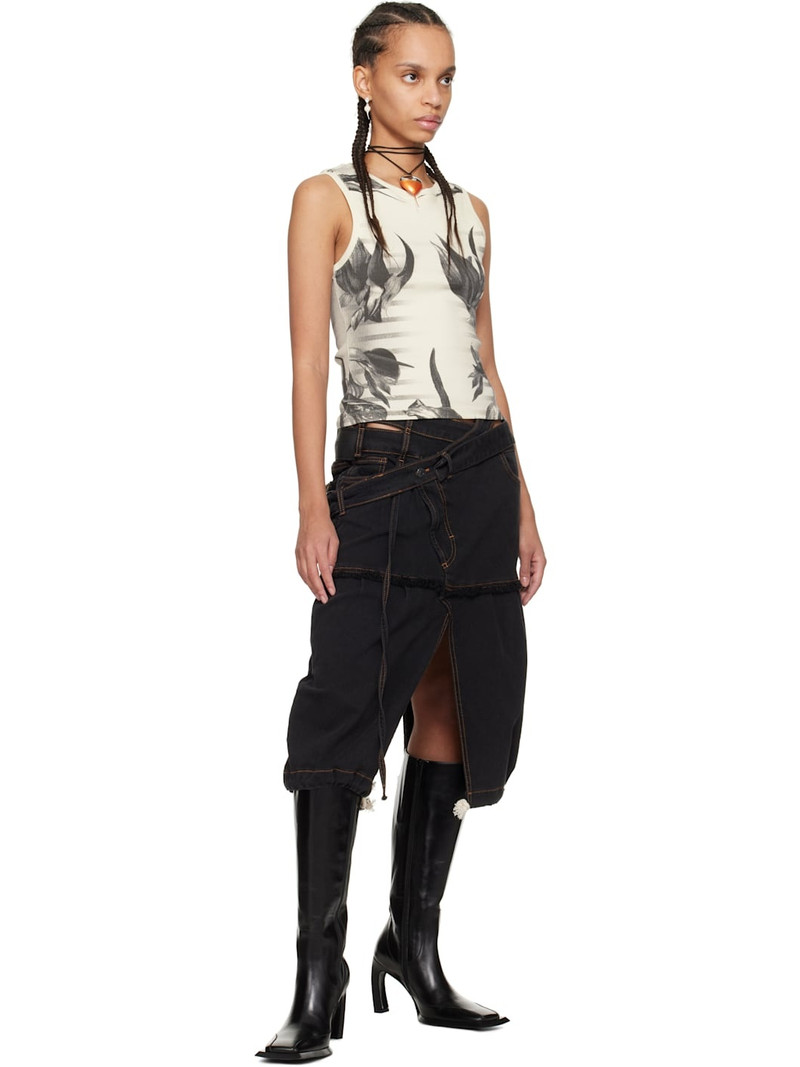 SSENSE Exclusive Silver & White Diamond Drop Earrings 4