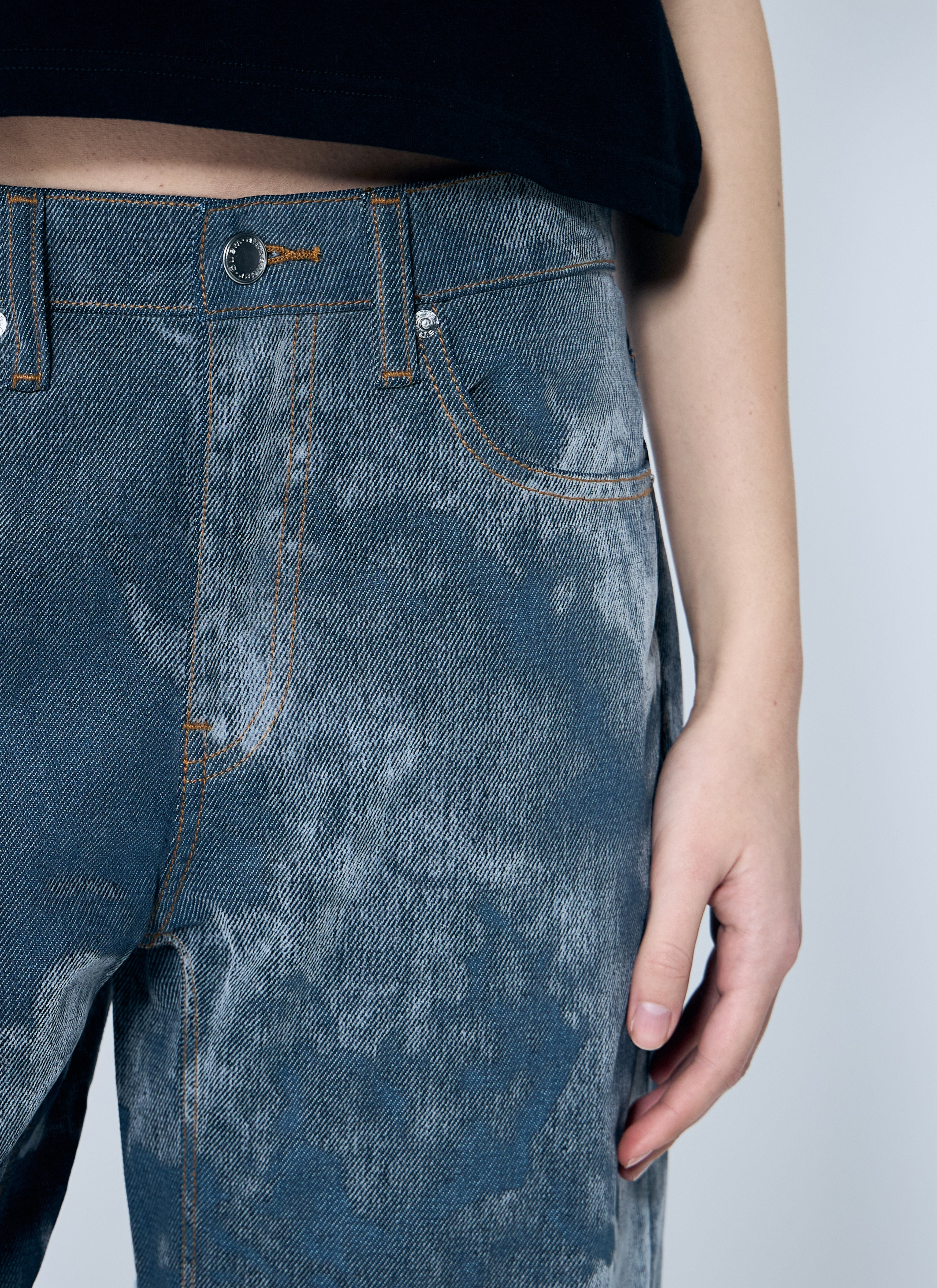 Alexander Wang Women Low Rise Clouding Flocking Jeans - 6