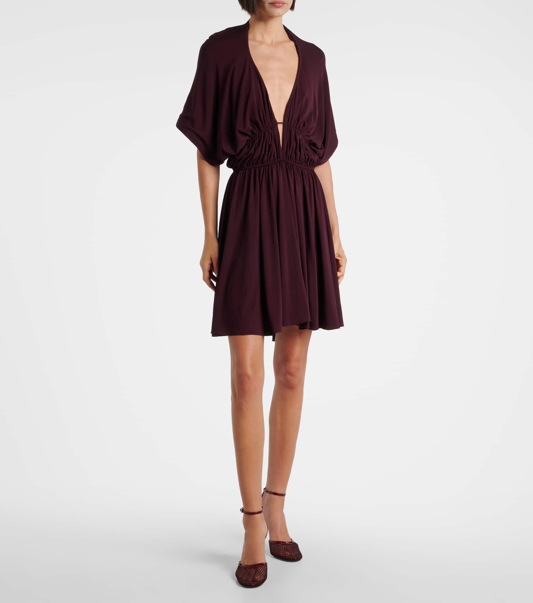 Gathered open-back minidress - 2