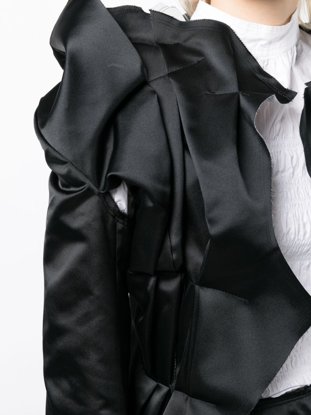 gathered -effect layered blazer - 5