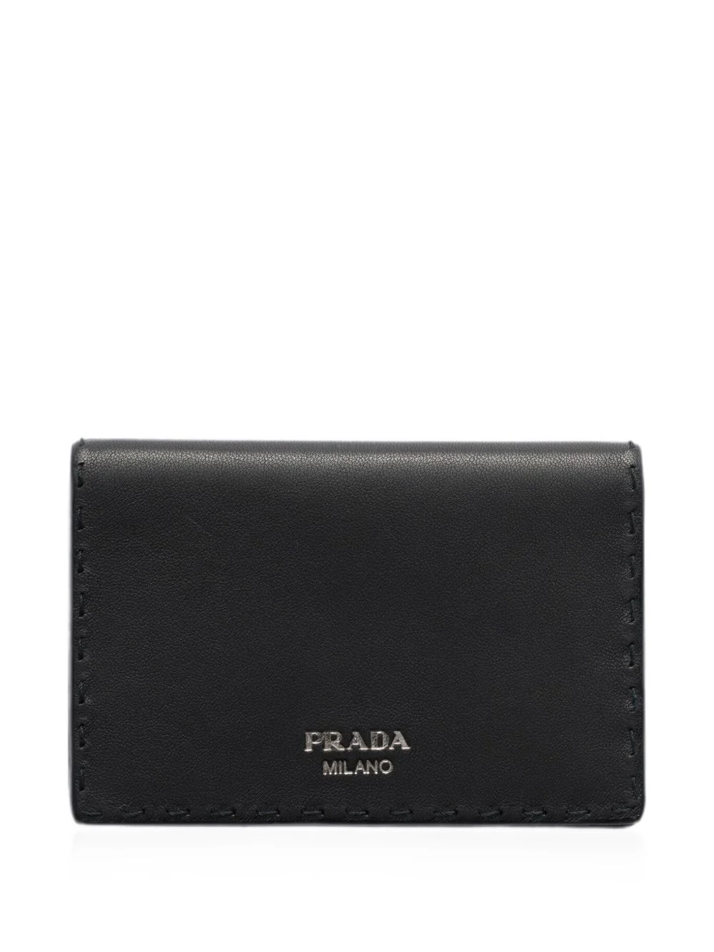 Antiqued leather card holder - 1