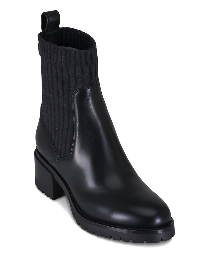 Santoni ribbed buckle boots outlook