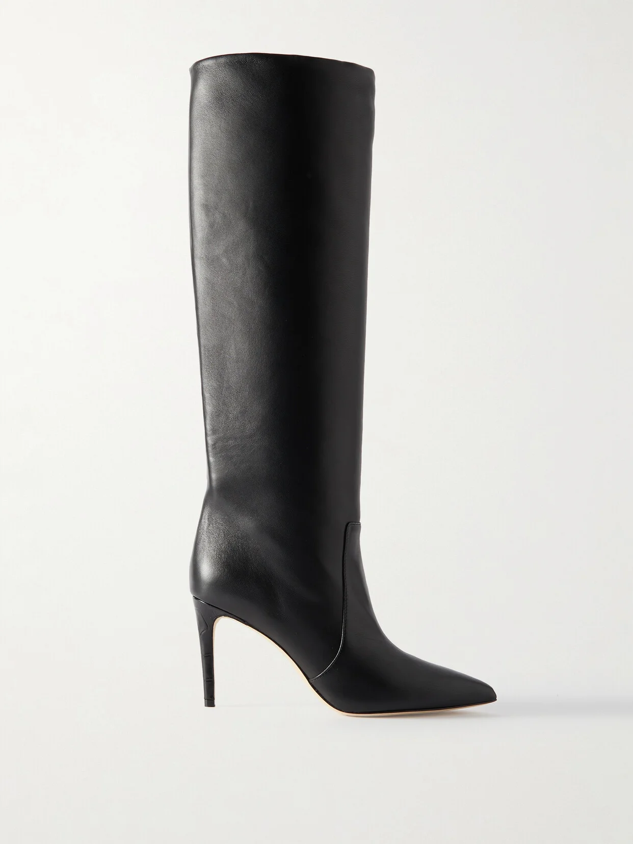 Stiletto Leather Knee Boots - 1