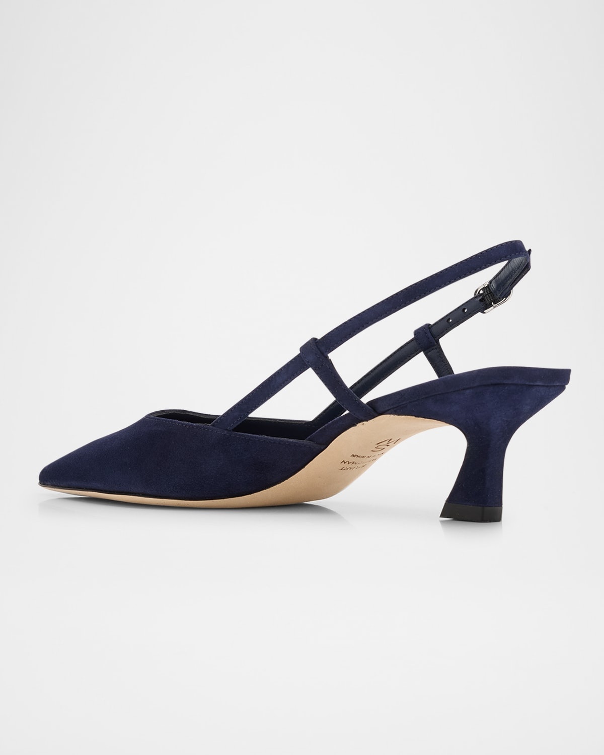 Vinnie Suede Kitten Slingback Pumps - 4