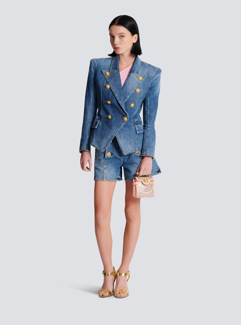 Balmain 8-button denim jacket outlook