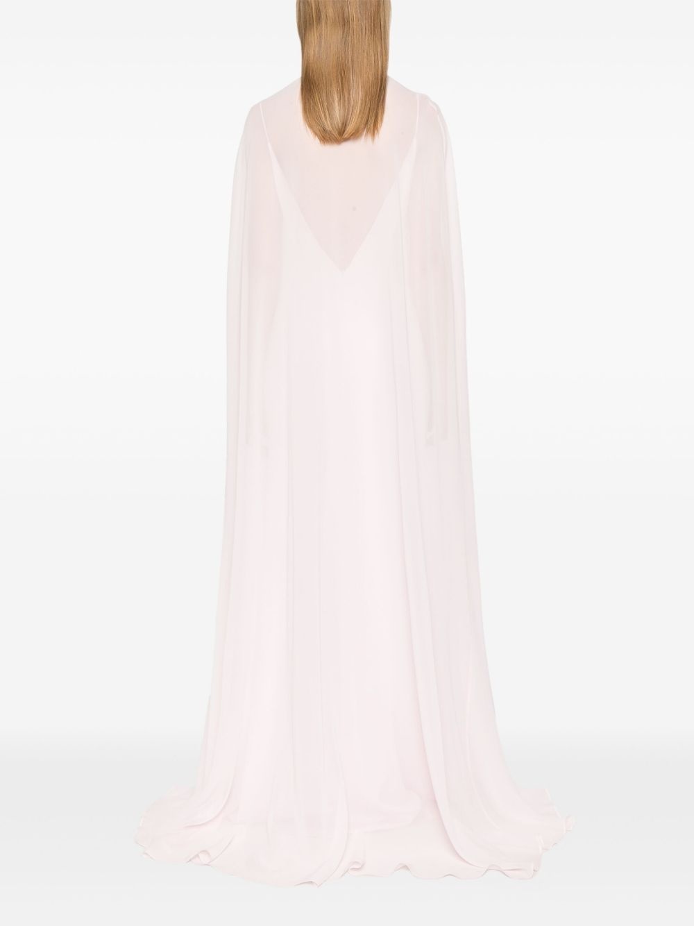 cape-detail gown - 4