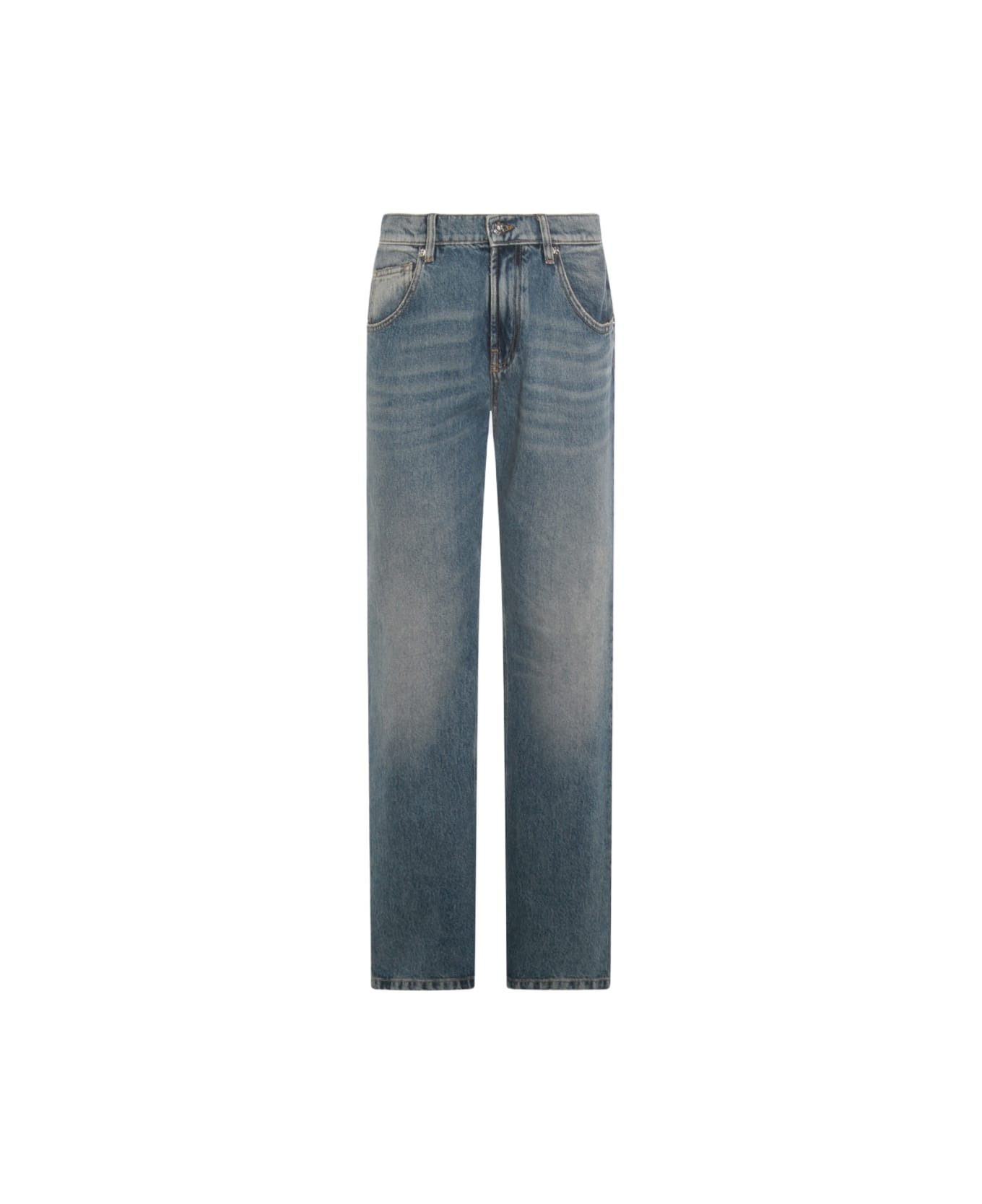 Blue Cotton Jeans - 1