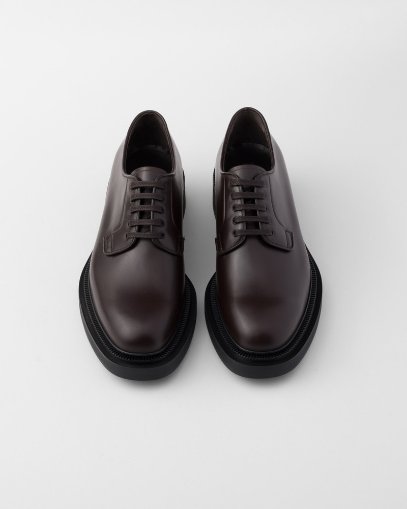 Brushed leather derby shoes 3