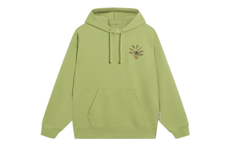 Li-Ning Li-Ning BadFive Cartoon Graphic Hoodie 'Moss Green' AWDT089-7 outlook