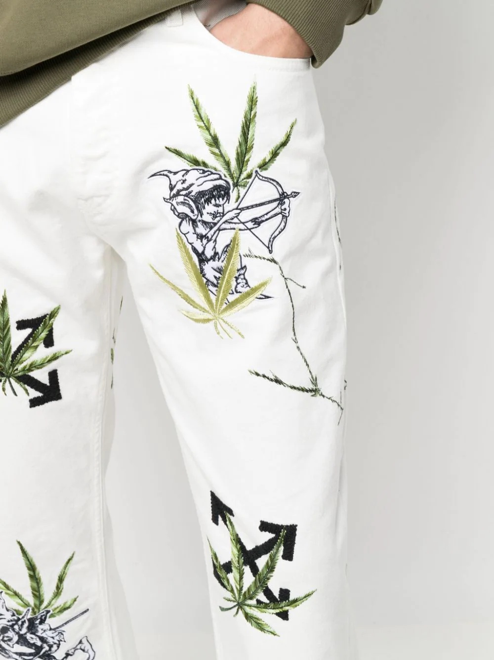 Weed Arrows straight-leg jeans - 5