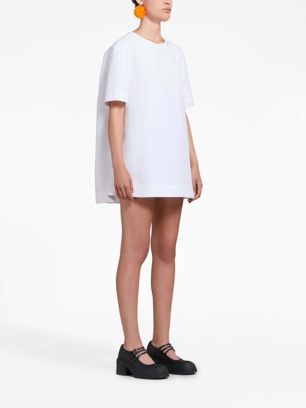 short-sleeve cotton minidress - 3