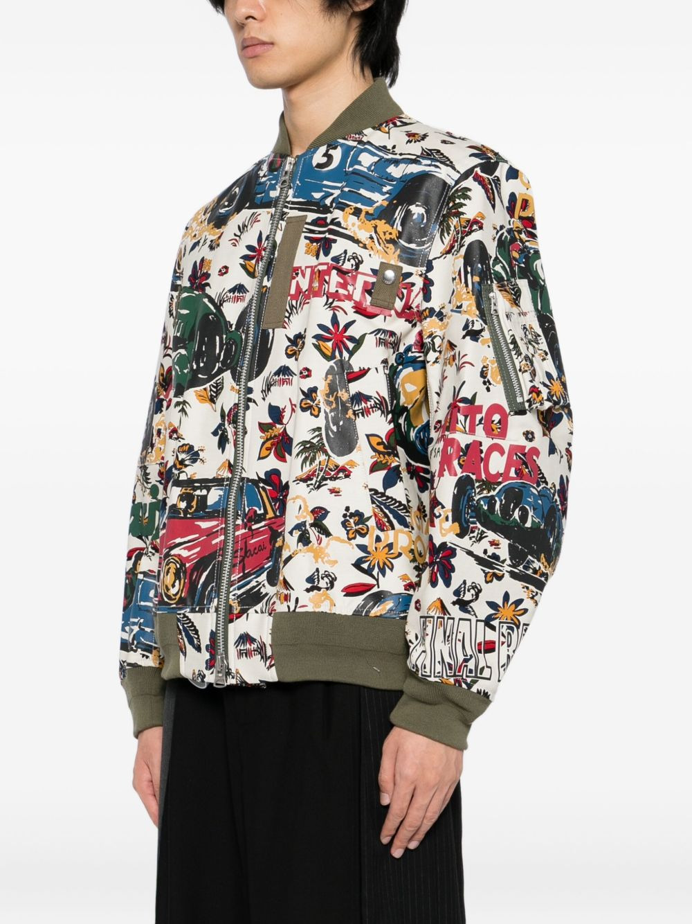 tropical-print jacket - 3