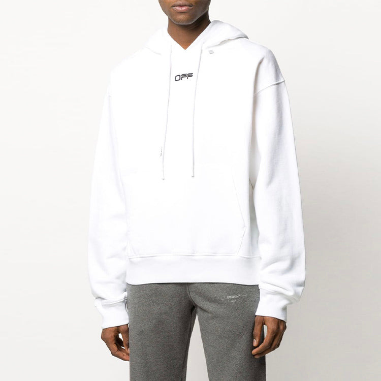 Men's Off-White White Wavy Logo Slogan Printing OMBB037R20E300040110 - 3