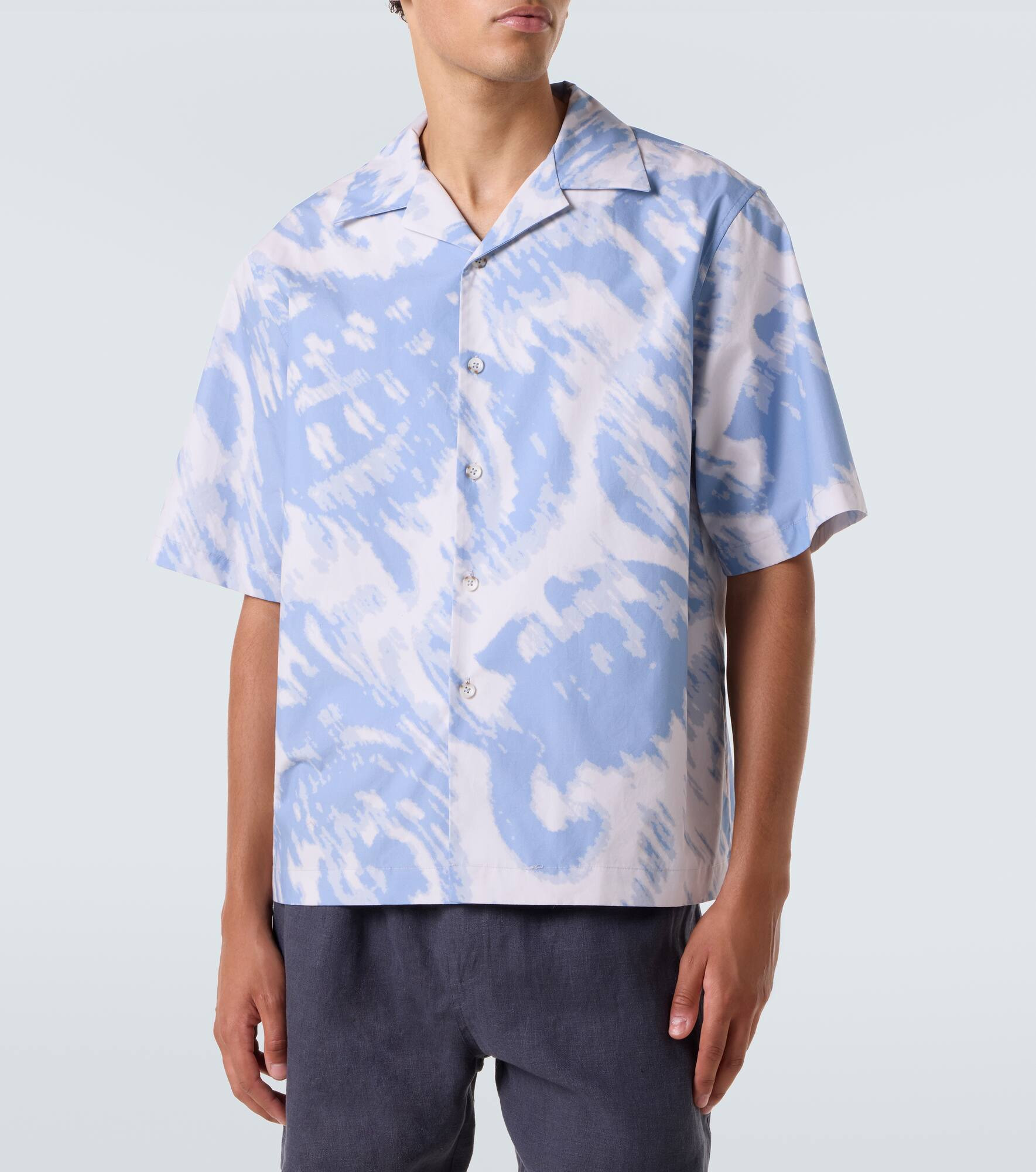 Printed cotton bowling shirt - 3