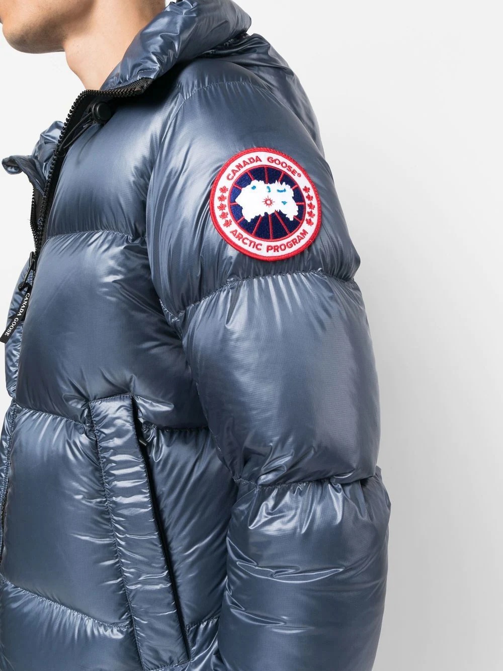 logo-patch padded down jacket - 5