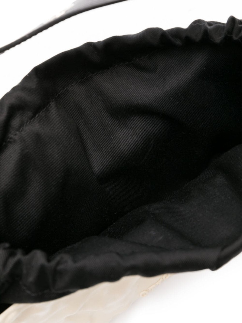 logo-embossed leather shoulder bag 5