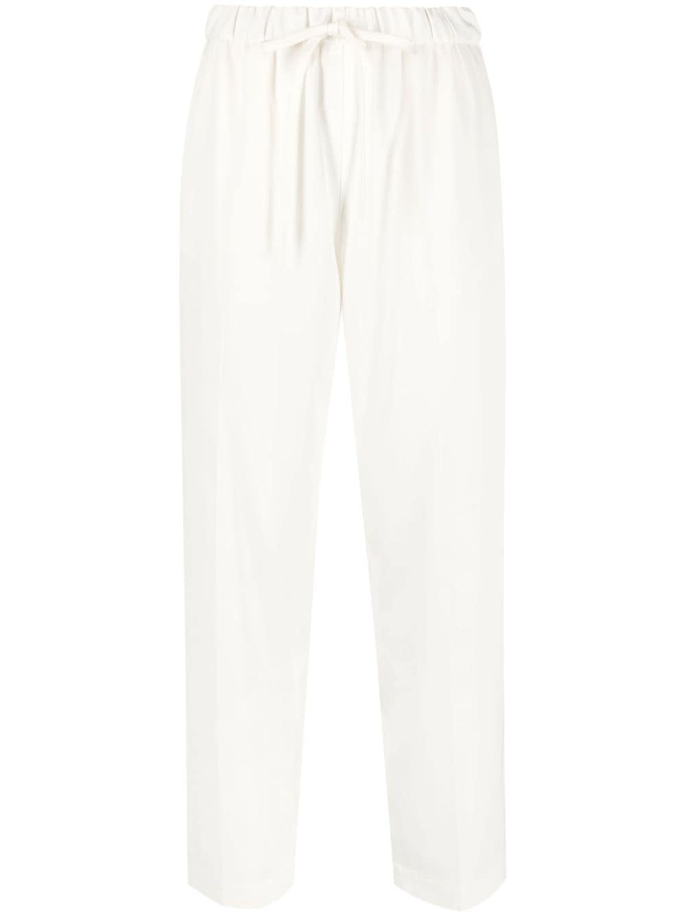 drawstring straight-leg trousers - 1
