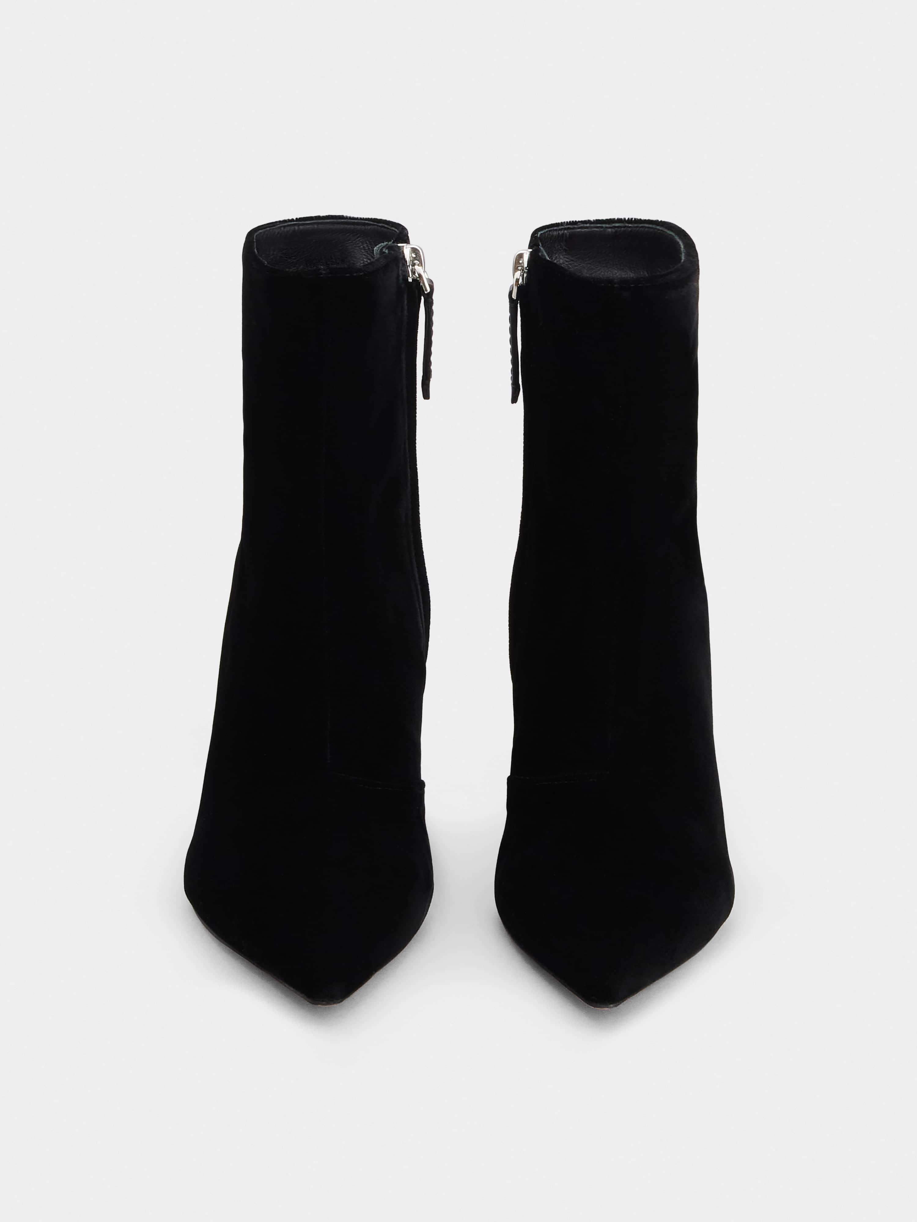 Vivier Marlène Strass Booties in Velvet - 7