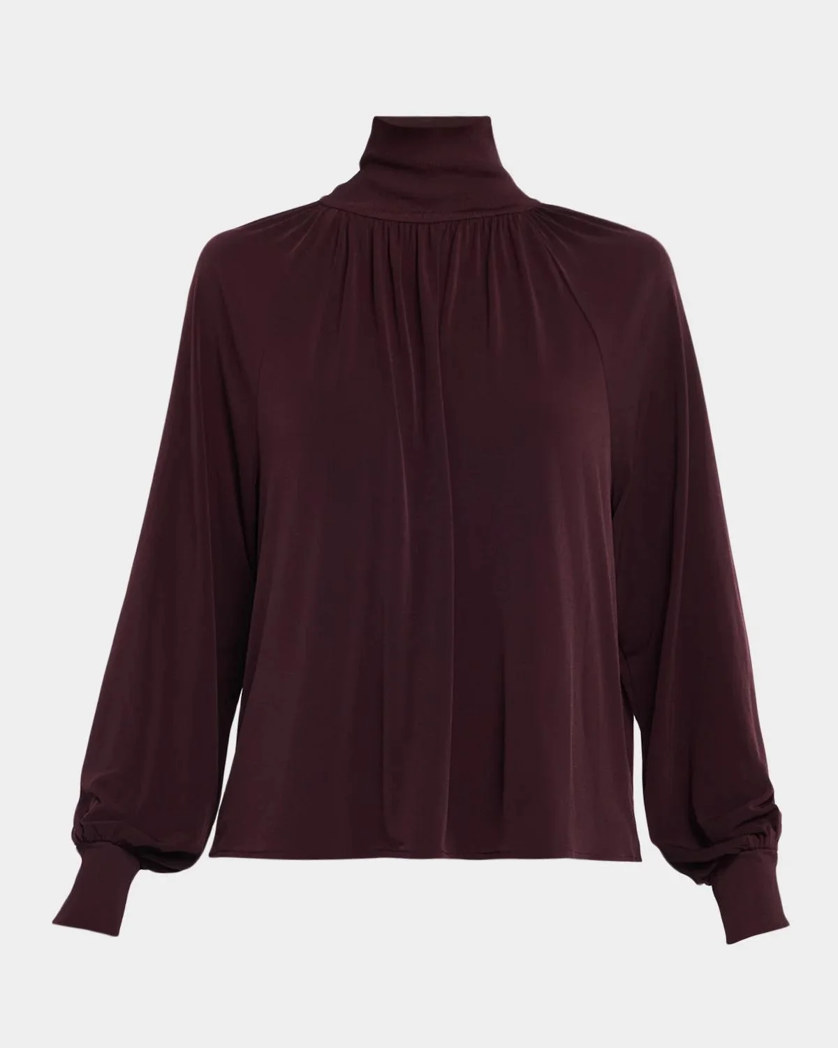 Gathered Turtleneck Top - 1