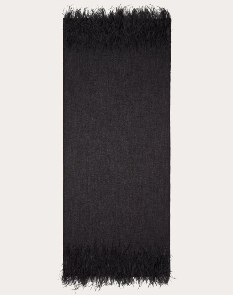 VALENTINO STOLE WITH MICRO SEQUINS AND FEATHERS 3